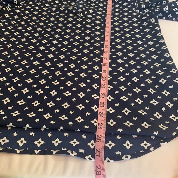 Lauren Ralph Lauren Navy Blue and White Pullover Blouse Size M - Picture 7 of 9
